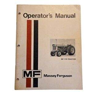 Vintage Massey Ferguson MF 175 Tractor Operators Manual Original 1974 MF175 Book